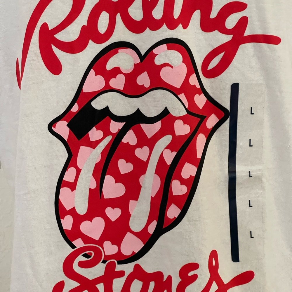 Rolling Stones and Sriracha Kids White T-Shirts Lot of 2 size L (10/12)
